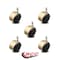 Service Caster 2.375 Inch Antique Brass Hooded Nylon Wheel Grip Ring Chair Casters SCC, 5PK SCC-GR02S60D-NYS-WA-716X78-5 - alternate 3